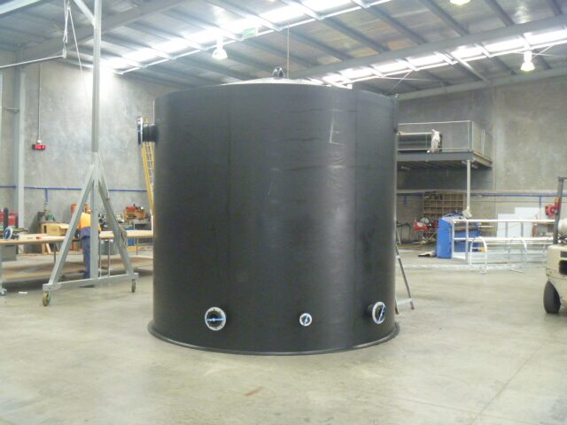 Effluent Tank in Industrial Plastic Warehouse.Wastewater treatment Tanks 